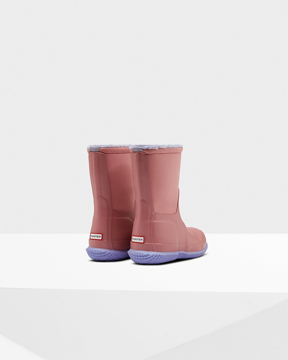 Botas De Neve Hunter Criança Rosa/Roxo - Original Big Insulated Roll Top Sherpa - 81KBNUVHC